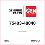 Genuine Toyota Emblem Sub-assembly Back Door Plastic With Hybrid 75403-48040. Fixed Price $98.00.