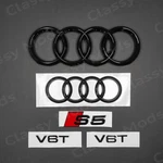 Audi S5 Coupe Front & Rear Rings Emblem Badge Set Gloss Black. Fixed Price $64.99.
