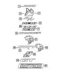 Genuine Mopar Scat Pack Nameplate Right 68469496AA. Fixed Price $72.90.