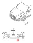 New Chrome Quattro Inscription Audi 8V4853737D2ZZ Original. Fixed Price $52.36.
