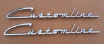 1955 Ford Customline Script Emblems Free Shipping Usa. Fixed Price $99.95.