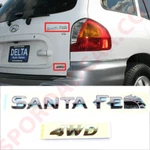 Rear Trunk Santa Fe + 4WD Logo Emblem 2P Parts For 2001-2006. Fixed Price $24.90.