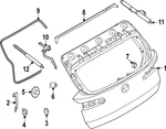 Genuine Bmw Lift-gate Trim 51-13-5-A27-2D7. Fixed Price $166.68.