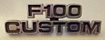 Ford Truck F100 Custom Emblem D7TB16702BWC 1977-1979 Chrome. Fixed Price $23.99.