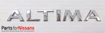 Genuine Altima Nameplate 84894-8J000. Fixed Price $30.95.