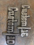 Pair Of 1973 1974 1975 Chevy Truck Custom 10 Emblems 6273123. Fixed Price $50.00.