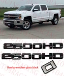 Gloss Black Overlay Emblem Nameplate 2500HD Door For Chevy Silverado Gmc Sierra. Fixed Price $30.98.