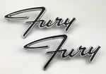 1965-1967 Plymouth "fury" Fender Emblem Badge (set Of 2) #2524 233 Oem. Fixed Price $28.00.