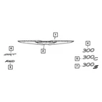 For Chrysler 300 2020-2022 Mopar 68496077AA Decklid Emblem. Fixed Price $92.33.