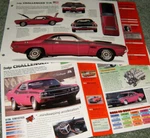 1970 Dodge Challenger T/a Spec Info Poster Brochure Ad Panther Pink Moper Ta. Fixed Price $19.99.