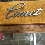 Vintage Oem 1964 Mercury Comet Chrome Emblem Badge Script Metal C4GB-16604-A 6". Fixed Price $35.00.