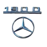 Mercedes-benz W201 190D Sedan Rear Trunk Emblem Set 2018170615 2017580058. Fixed Price $49.00.