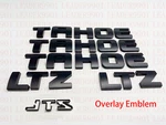 Matte Black Overlay Emblem Fit Tahoe Nameplate Letter For Gm 07-20 Chevrolet Ltz. Fixed Price $49.89.