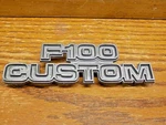 1977-1979 Ford F100 Custom Emblem. Fixed Price $34.25.