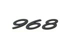 Genuine Porsche "968" Rear Emblem Badge Black 9445592200370C. Fixed Price $89.00.