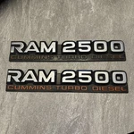 1994 95 96 97 98 Dodge Ram 2500 12V Cummins Turbo Diesel Emblem Oem Decals. Fixed Price $100.00.