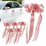 6PCS Wedding Door Handle Decorative Flowers, White Artificial Cars Bouque.... Fixed Price $24.78.