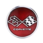 1975 1976 Corvette Fuel Door Gas Lid Emblem Genuine Cloisonne Glass Made Usa. Fixed Price $107.95.