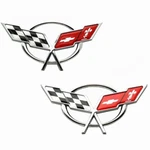 Pair Fits 1997-2004 C5 Corvette Emblem Front Rear Badge 19207384 19207385 Silver. Fixed Price $34.99.