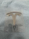 New Oem Tesla Model Y Rear T-badge Emblem 1607786-00-A. Fixed Price $25.55.