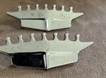 Lot Of 2 Cadillac Fleetwood Series Seat And Door Metal Crest Emblem PT-46066431. Fixed Price $25.00.