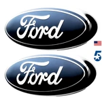 Blue & Chrome 2005-2014 Ford F150 Front Grille/ Tailgate 9 Inch Oval Emblem 2-PC. Fixed Price $29.99.
