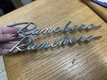 Ford Ranchero Fender Emblems Pair Vintage Script 1961 #C1DB-16098-C Oem. Fixed Price $92.99.