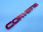 1X New For 84-1989 Chevrolet Corvette Gm Rear Bumper Emblem 14064531 Black Red). Fixed Price $29.99.