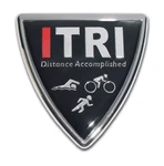 Triathlon Shield Chrome Auto Emblem Decal Usa Made. Fixed Price $39.99.