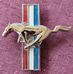 Ford Mustang Emblem, Left Fender Scott Drake C5ZZ-16229-B Fits '64-66. Fixed Price $16.00.