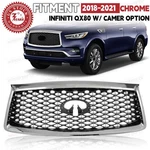 623106GW0A For Infiniti QX80 2018-2021 Front Upper Grille W/camera Option. Fixed Price $196.00.