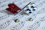 1967 Chevrolet Corvette Front Nose Emblem Mounting Hardware Included. Fixed Price $33.25.
