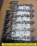 (2) '80'S Ford Ltd Crown Victoria Sail Panel Roof Emblems E0AB 5450398 Aa (1277). Fixed Price $10.00.
