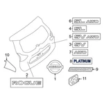 Nissan 908964MT0A Rear Hatch Emblem. Fixed Price $105.51.