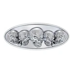 United Pacific 10963 Chrome Die Cast Oval Emblem - 3D Skull. Fixed Price $47.45.