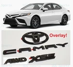 2018 2024 Toyota Camry Xse Awd Gloss Black Emblem Overlay Kit (00016-32094). Fixed Price $62.80.