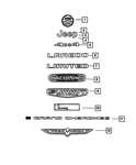 Genuine Mopar Grand Cherokee Nameplate Left 68549293AA. Fixed Price $71.99.