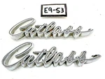 Oem 1968 1969 Oldsmobile Cutlass Front Fender Script Emblem Set 399503 E9-53. Fixed Price $44.95.