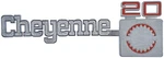 1975-80 Chevy Cheyenne; "cheyenne 20" Front Fender Emblem; Each. Fixed Price $56.99.