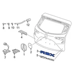 Acura 75722TJBA01 Rear Hatch Emblem. Fixed Price $28.03.