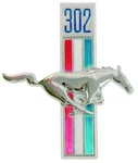 1968 Mustang Fender Emblem "302" W/running Horse - Rh New. Fixed Price $24.41.