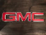 Gmc Oem Front Grille Emblems Red & Black Chrome Sierra Yukon Savanna 22881265. Fixed Price $24.95.