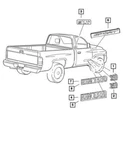 Genuine Mopar 2001-2002 Dodge Ram 3500 Front Fender Nameplate 55295312AB. Fixed Price $54.89.