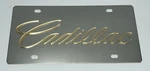 Cadillac Gold Script Emblem 3D Chrome Stainless Steel License Plate Made Usa. Fixed Price $42.95.