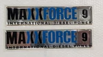 Pair Of 3830469C1 Maxxforce International Diesel Power Gel Chrome Emblem. Fixed Price $32.99.