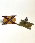 Henderson Excelsior Medallion Emblem Set 1.5"W .9"H W/ Mounting Studs Vintique. Fixed Price $40.00.