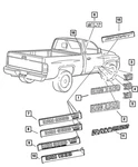 Genuine Mopar Cab Nameplate 55274860AB. Fixed Price $58.63.