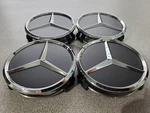 Set Of 4 75MM Wheel Center Rim Hubcaps For Mercedes-benz Matte Black Star. Fixed Price $24.95.