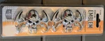 5-INCH 3D Cracked Skulls Stick-on Adhesive Emblem Sticker Pilot Car Motorcycle. Fixed Price $14.25.