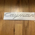 Genuine Porsche "cayman" Rear Emblem (satin Aluminum) 98755923901. Fixed Price $80.00.